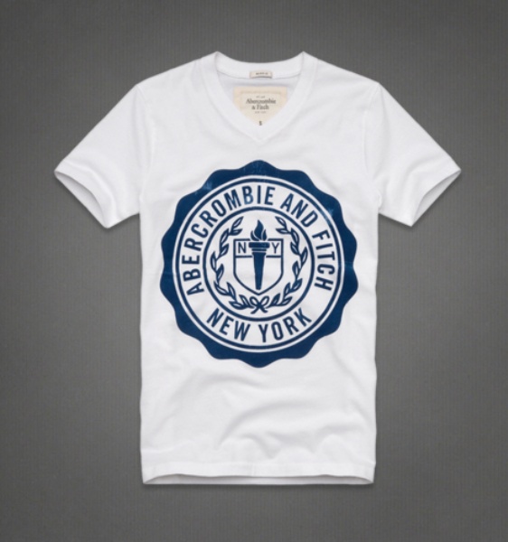 Abercrombie Fitch Hombres cuello en V Corto Remera AF5602